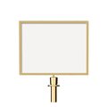 Montour Line Post and Rope Stanchion Sign Frame 22 x 28 in. H Polished Brass Steel HDSF-2228-H-PB-PR
